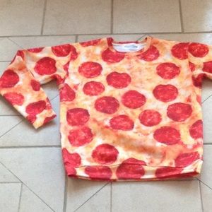 SHELFIES Pizza Sweatshirt.  Sz M